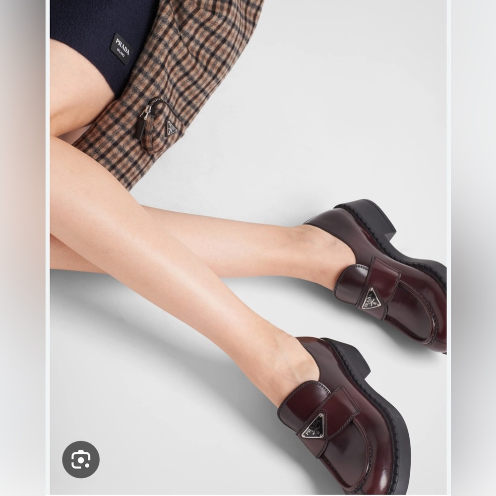 Prada Triangle Logo Loafer Granato